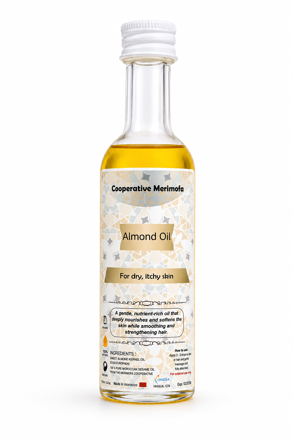 Sweet Almond Oil 50ml – 100% Natural Moisturizing Oil for Skin & Hair | Hydrating, Soothing & Vitamin E Rich